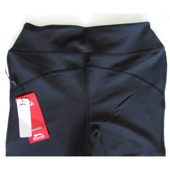 Slazenger Ladies' Sports Performance Short Leggings - NWT Yellow/Black - LARGE - Picture 10 of 10